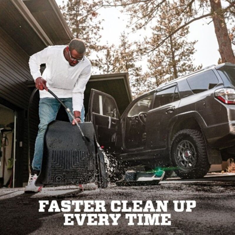 Toyota Tundra Floor Mats - Front + 2nd Row - Husky Liners - X-act Contour - Black - `22-`27